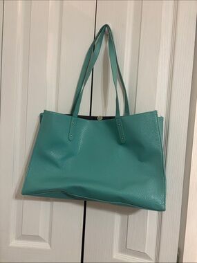 Teal Tote Bag with Shoulder Straps